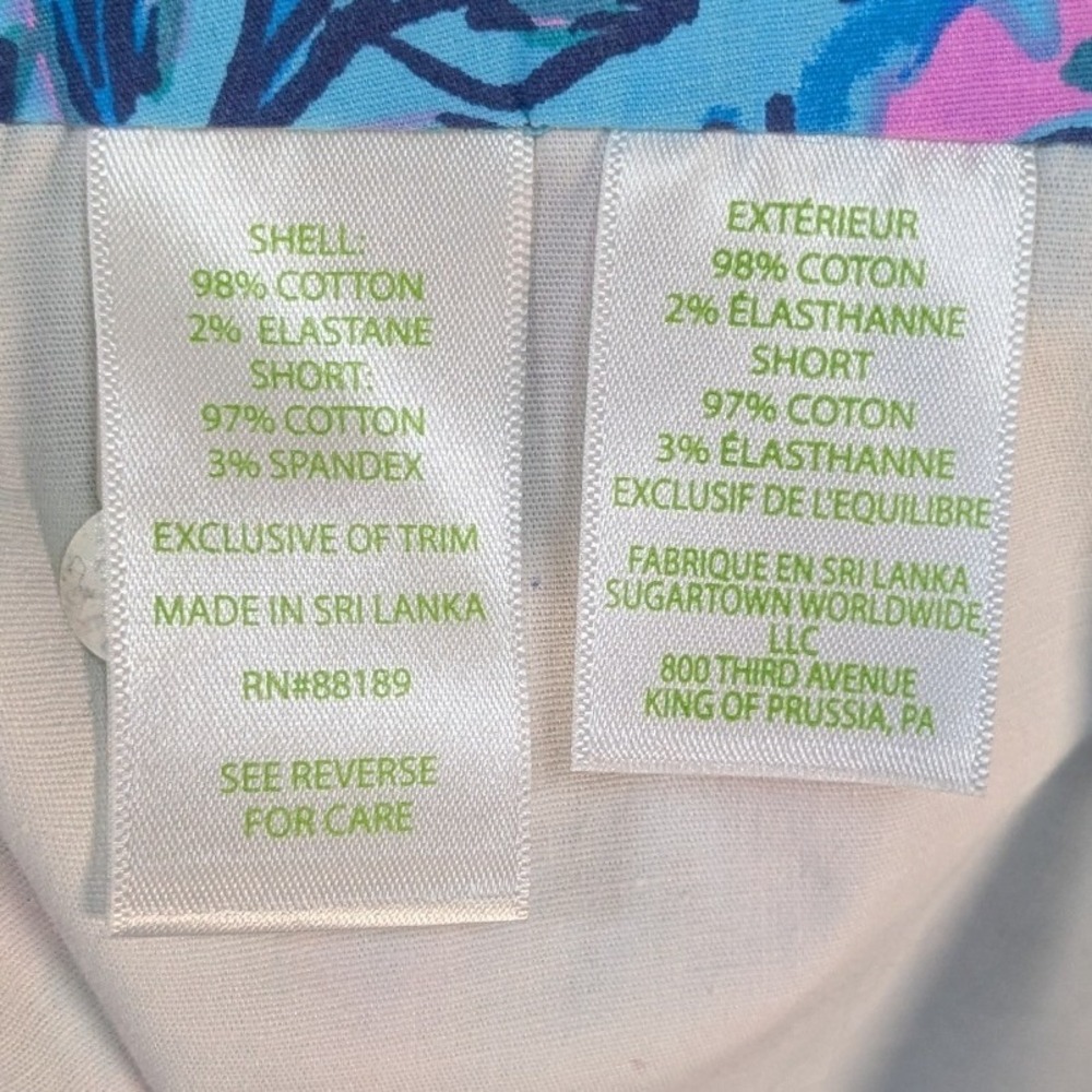Lilly Pulitzer Abbott Skort You Grow Girl Bermuda Blue Pink Floral Leopard 6 NEW - Picture 5 of 10